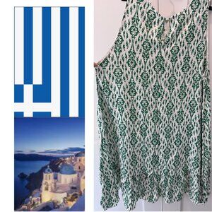 Free size Grecian Sundress; High/low Hem